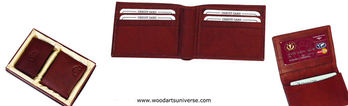 Antique Leather Wallet and Business Card Case Gift Set WAUIS6200 Antique Leather Wallet and Business Card Case Gift Set WAUIS6200
