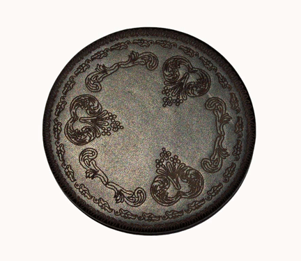 Black Leather Coaster Set WAURS3800