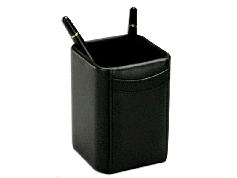 Black Leather Pencil Cup WAUCUST1400 Black Leather Pencil Cup WAUCUST1400