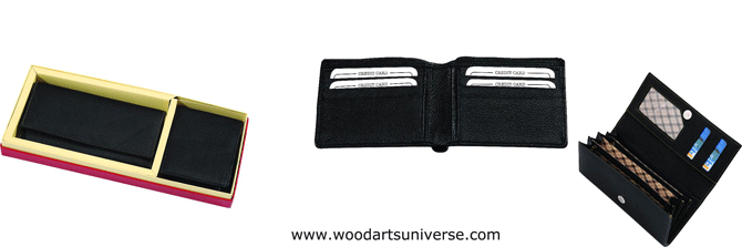 Black Leatherette Wallet Set WAUIS6180 Black Leatherette Wallet Set WAUIS6180