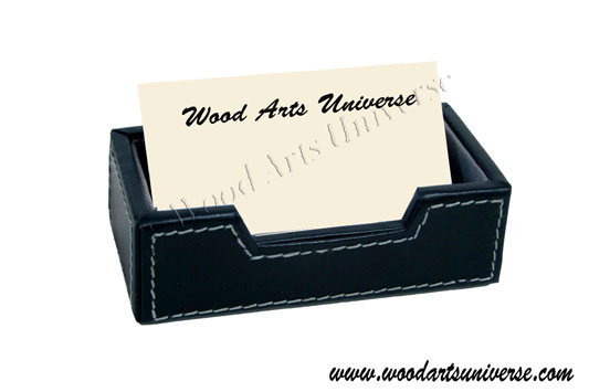 Business Card Holder - Black Top Grain Leather - WASL9E Business Card Holder - Black Top Grain Leather - WASL9E