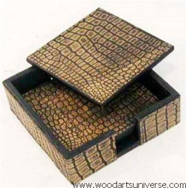 Croco Leather Coaster Set - WAS1020D