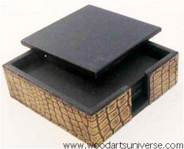 Croco Leather Coaster Set - WAS1019D