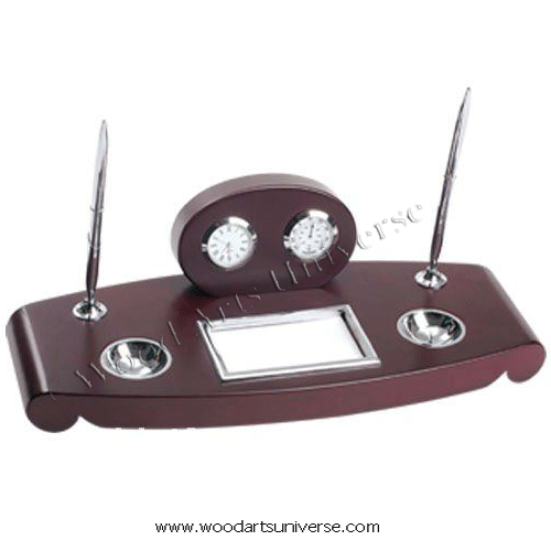 Desk Organizer with Double Pen Stand ,Clock and Hygrometer WASCB0087 Desk Organizer with Double Pen Stand ,Clock and Hygrometer WASCB0087