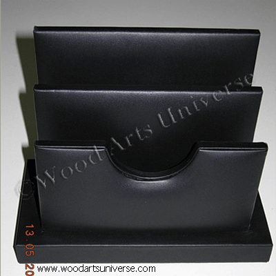 Black Genuine Top Grain Leather Letter Holder WAULERSA22 Black Genuine Top Grain Leather Letter Holder WAULERSA22