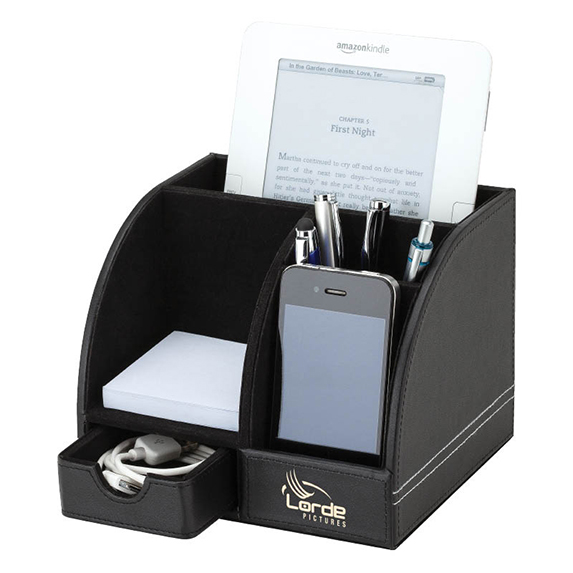 Customized Leatherette Desk Organizer WAUCUST20389 Customized Leatherette Desk Organizer WAUCUST20389