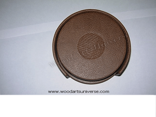 Leatherette Coaster Set