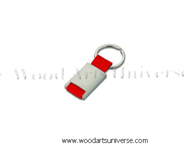 Leatherette Rectangular Key Ring - WAUBKC5064 Leatherette Rectangular Key Ring - WAUBKC5064
