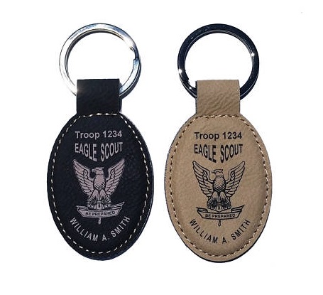 Oval Scout Leatherette Key tag WAUCUSTLEA10200 Oval Scout Leatherette Key tag WAUCUSTLEA10200