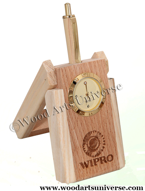 Stylish Pen Stand with Clock WAUSIGS480