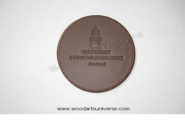 Leatherette Round Coaster Set LECS1007
