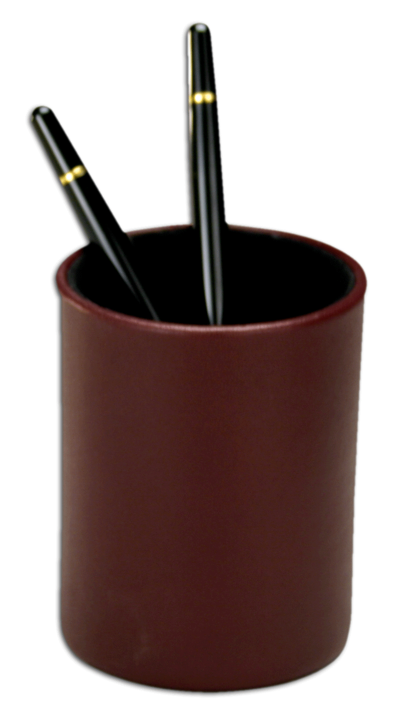 Contemporary Leather Round Pen Cup