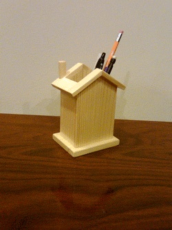 House Pen Holder