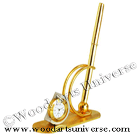 Business Card Holder - Pen Stand & Clock